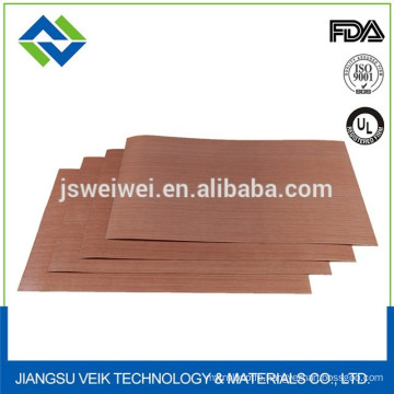 9025J teflon coated fiberglass fabric 0.23mm thick brown color